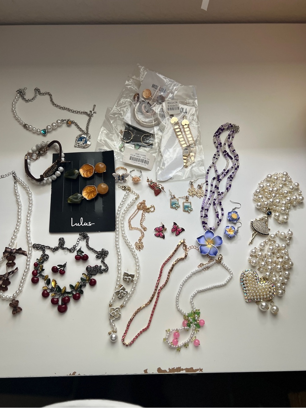 Jewelry Bundle Lot Necklaces, Earrings, Bracelets, Pearls, Y2K & Boutique Pieces